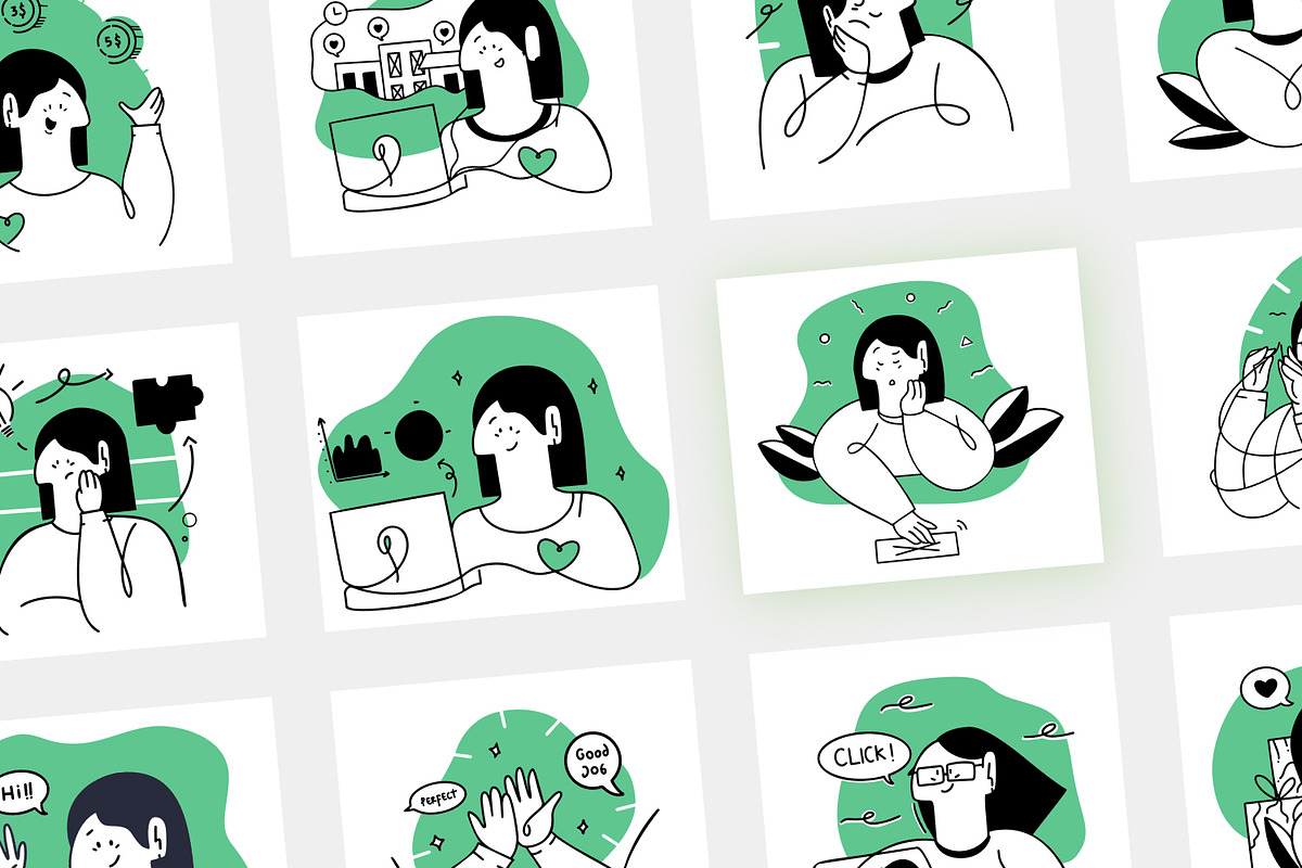 Startups Office Day Illustration, a Templates & Theme by Portocraft (Photo 3 of 6)