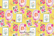 postage stamp seamless pattern, a Pattern Graphic by Pink Studio Art (Thumbnail 1 of 4)
