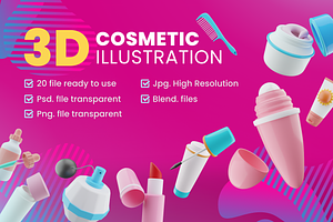 Cosmetic 3D Illustration