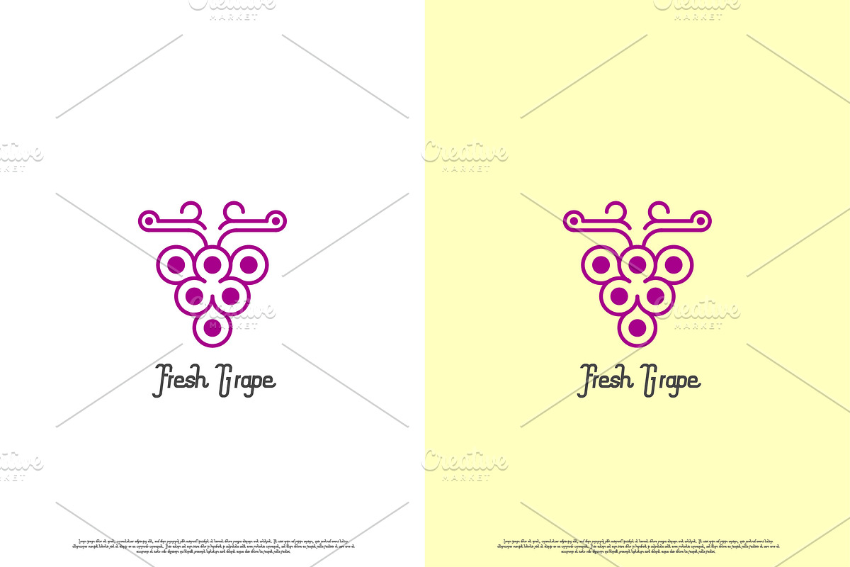 Fresh Grape Fruit Logo Design Icon, a Branding & Logo Template by Morvana Crew