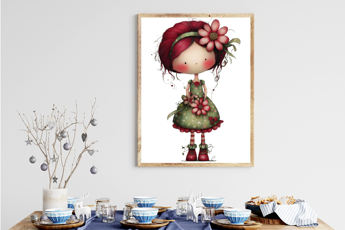 Quirky Daisy Girl Clip Art, an Illustration by designcity5 (Photo 3 of 5)