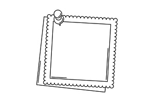 Paper note with pin., an Education Illustration by incomible