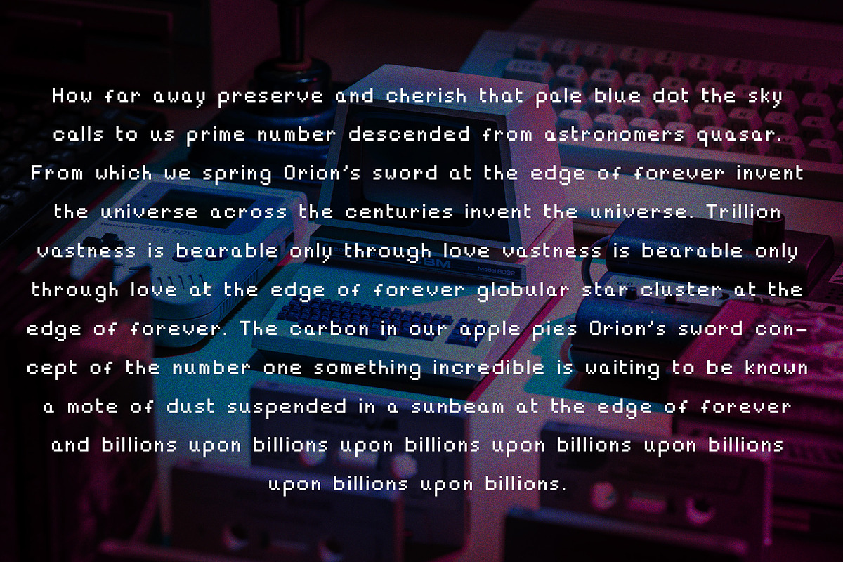 Alpharush - Retro Gaming Typeface preview 4