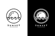 Minimalist Sunset Seashore Logo, a Branding & Logo Template by Saba Vector (Thumbnail 1 of 3)