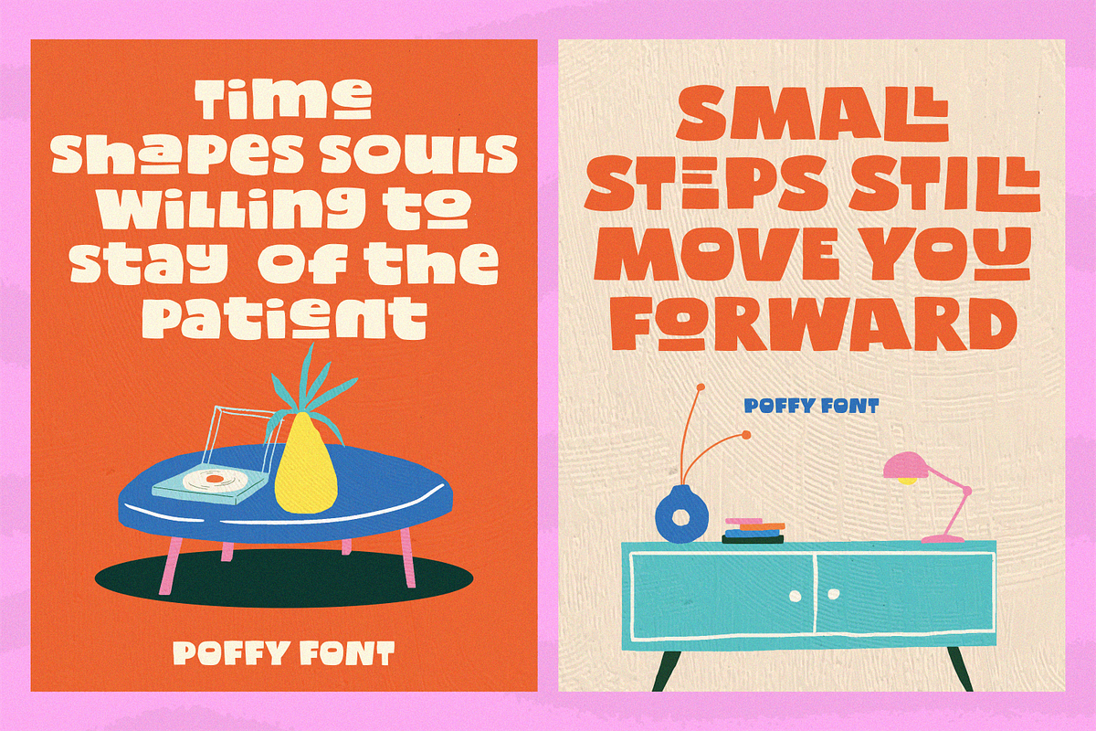 Poffy - Quirky Bold Display Font, a Sans Serif Font by agnyhasyastudio (Photo 7 of 16)