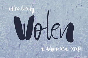 Wolen Font, a Script Font by SophieSaxo