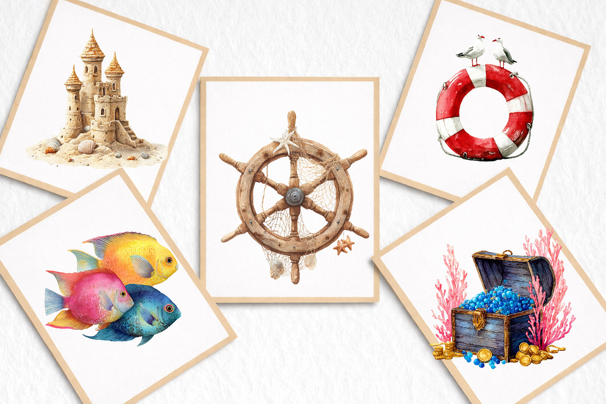 Whimsical Summer Clipart, an Illustration by DreamArtGraphic (Photo 3 of 8)