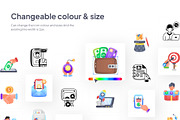 Marketing icons, a Duotone Icon by Prosymbols (Thumbnail 5 of 10)