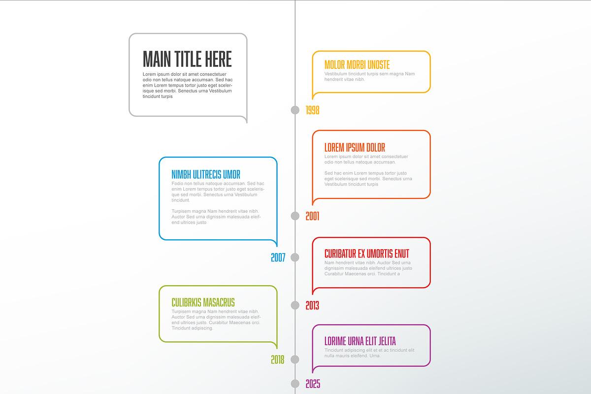 Vector vertical infographic timeline, a Presentation Template by Orson