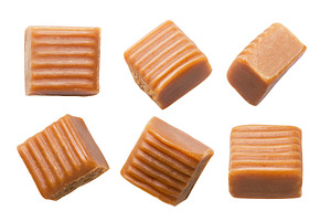 Set of toffee candies cut out on a, a Food & Drink Photo by innakreativ