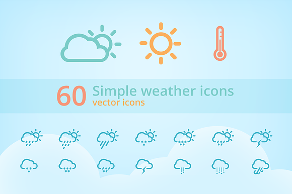 60 Simple Weather Icons