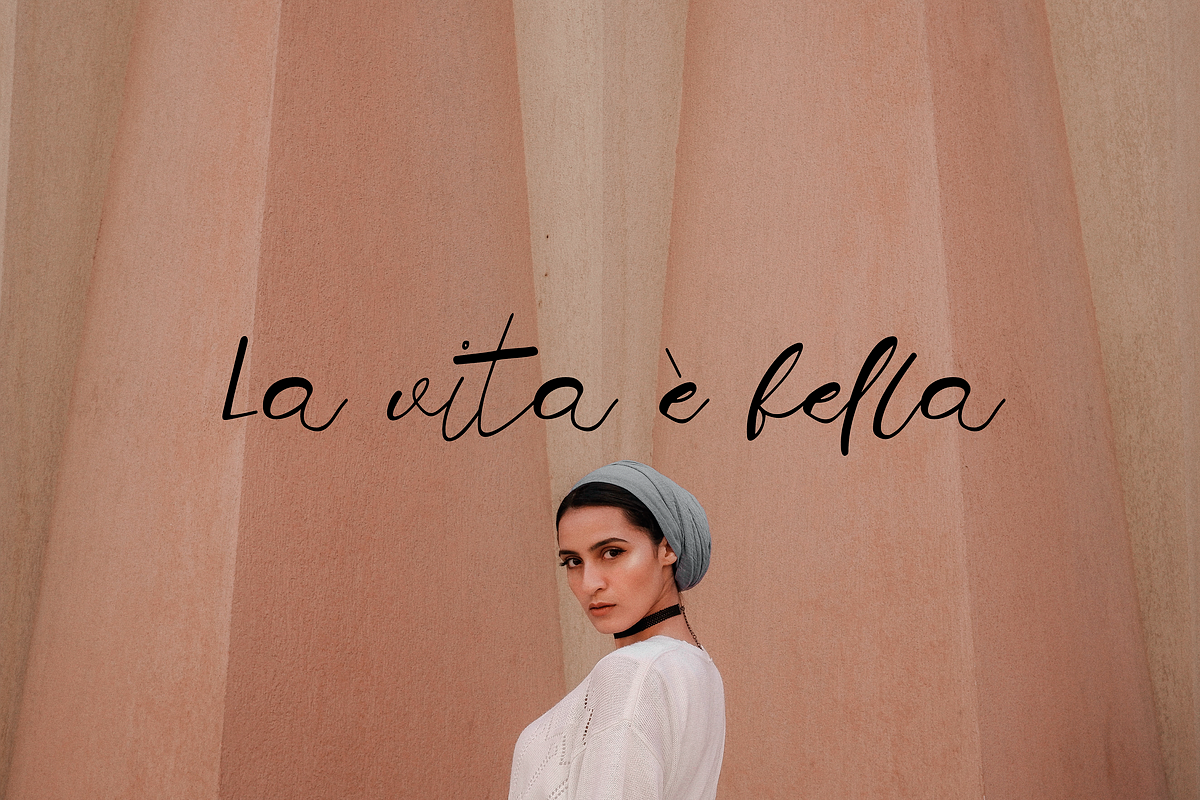 Sarebbe Bellissimo | Stylish Script, a Script Font by Mr.Typeman (Photo 3 of 7)
