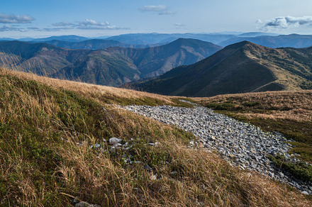 Autumn morning Carpathian Mountains calm picturesque scene, Ukra, a Nature Photo by YuriyB
