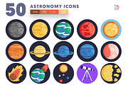 50 Astronomy Icons, an Icon by Dighital (Thumbnail 1 of 10)