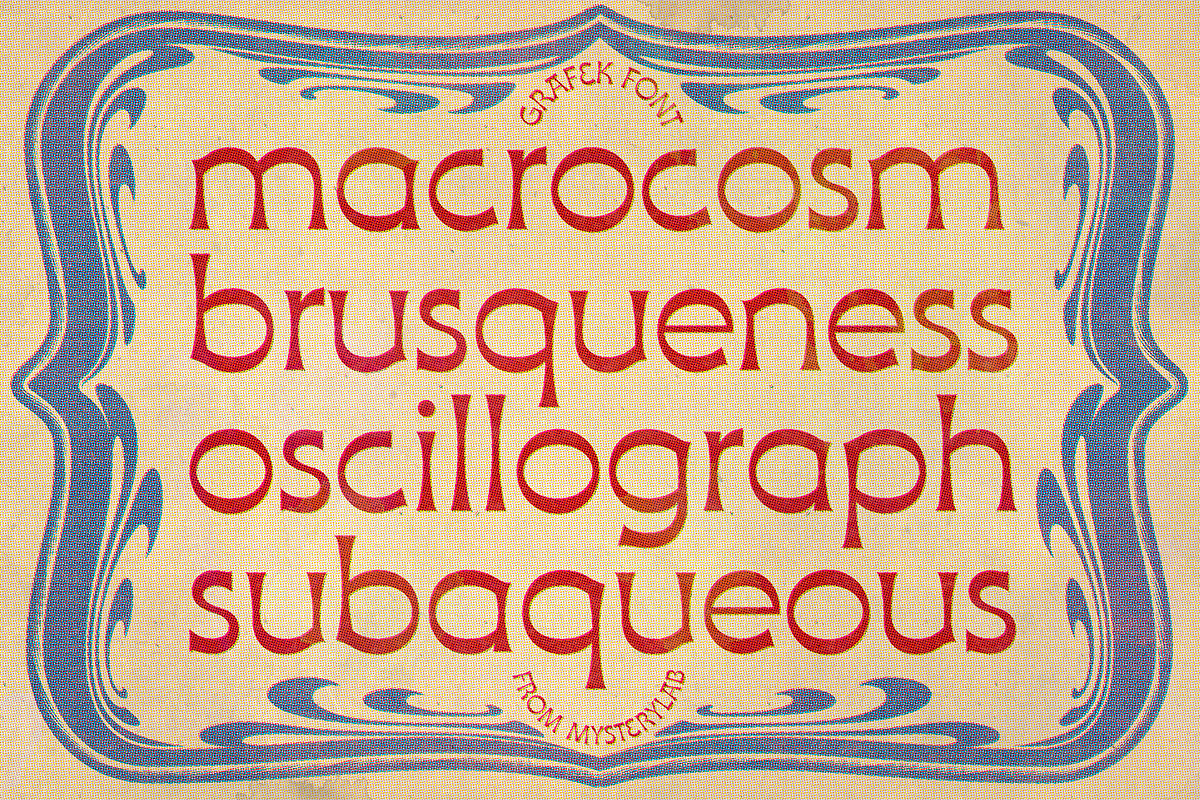 Grafek Font, a Sans Serif Font by Mysterylab Designs (Photo 7 of 8)