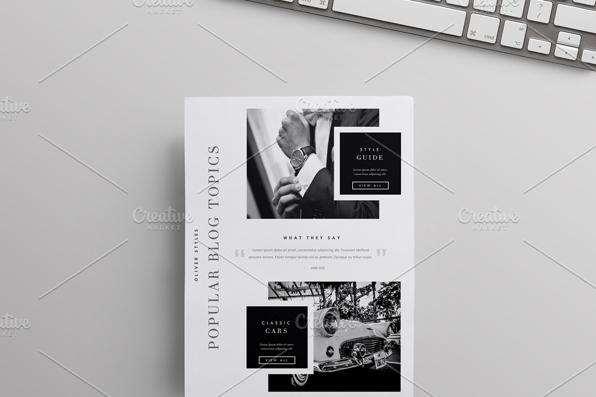 Media/Press Kit | 3 Pages, a Stationery Template by Blogger Kit Co. (Photo 4 of 6)