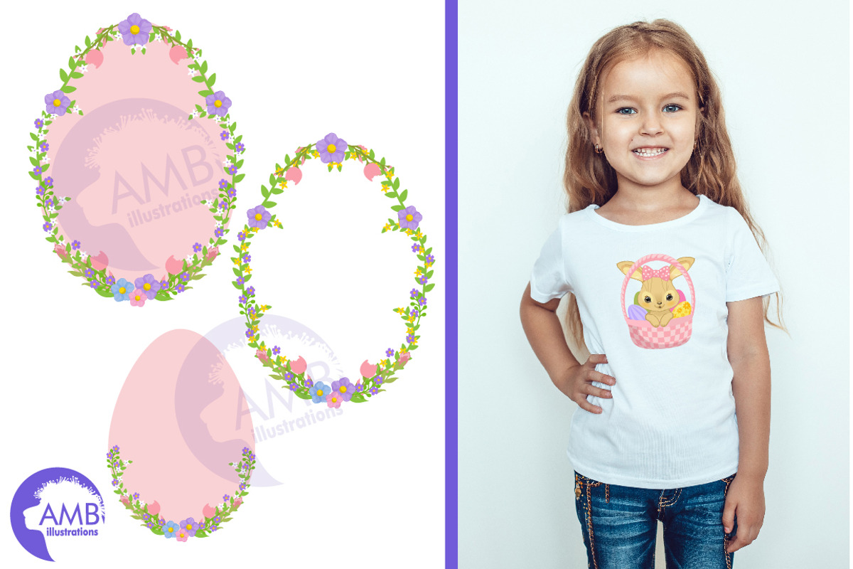 Easter Bunnies clipart AMB-2721, an Illustration by AMBillustrations (Photo 4 of 6)