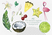 Tropical Bar Watercolor Clipart, an Illustration by NATASHA CHU (Thumbnail 4 of 6)