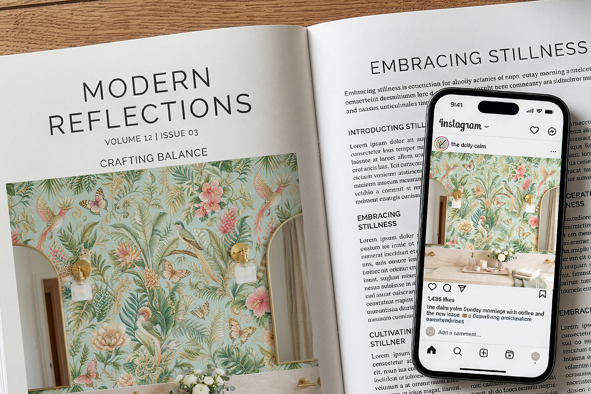 Bathroom Wallpaper Mockup PSD, a Household Mockup by 1001 mockups (Photo 5 of 12)