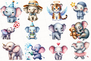 Cute Elephant Sublimation Clipart, an Illustration by OK Design (Thumbnail 5 of 5)