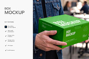 Hand Holding Box Packaging Mockup, a Packaging Mockup by graphypix (Thumbnail 2 of 4)
