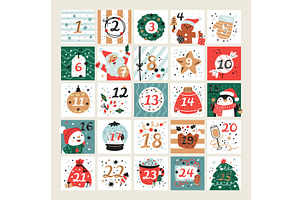 Holiday Advent Calendar. Christmas