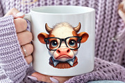 Funny Quirky Cow Faces Clipart, an Animal Illustration by Rose Art (Thumbnail 4 of 7)