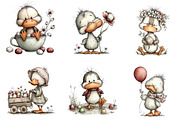 Whimsical easter duck clipart, an Illustration by CreationArt (Thumbnail 5 of 5)