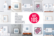 Poster Frame Mockup Set, a Print Template by GreatFruit (Thumbnail 1 of 8)