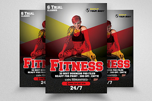 Body Fitness Coaching Flyer Template