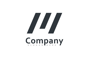 M and V  MV logo vector design, a Branding & Logo Template by T.Vooka