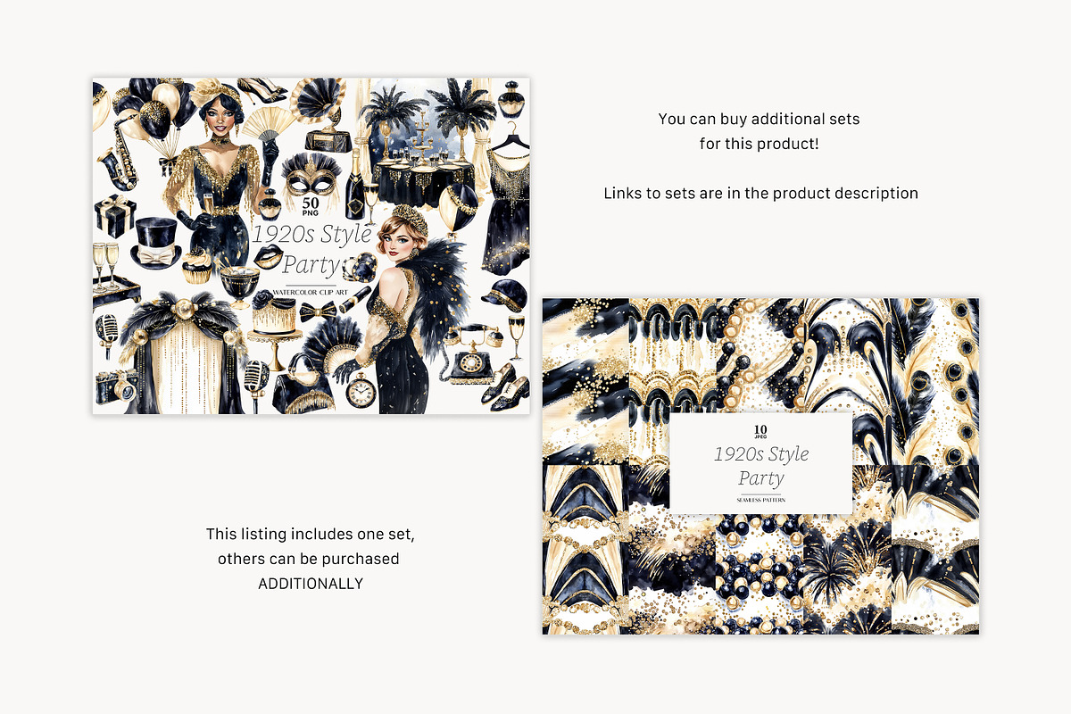 Roaring 20s Clipart Gatsby Party Art, a Person Illustration by GlamArtZhanna (Photo 2 of 8)