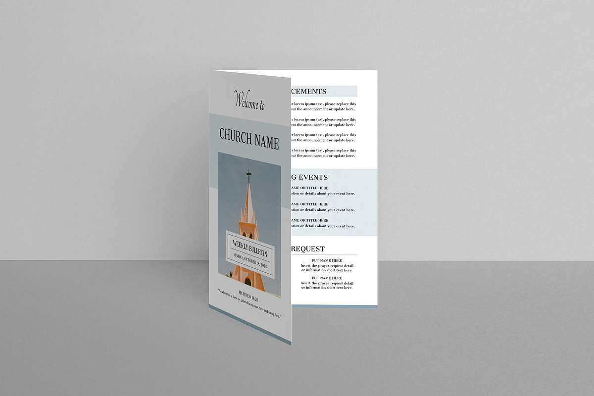Church Bulletin | Canva, Word, Indd preview 4