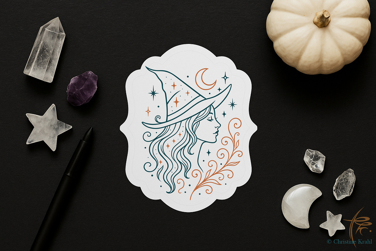 Mystic Samhain & Halloween Ornaments, a Seasonal Illustration by Christine Krahl (Photo 3 of 8)