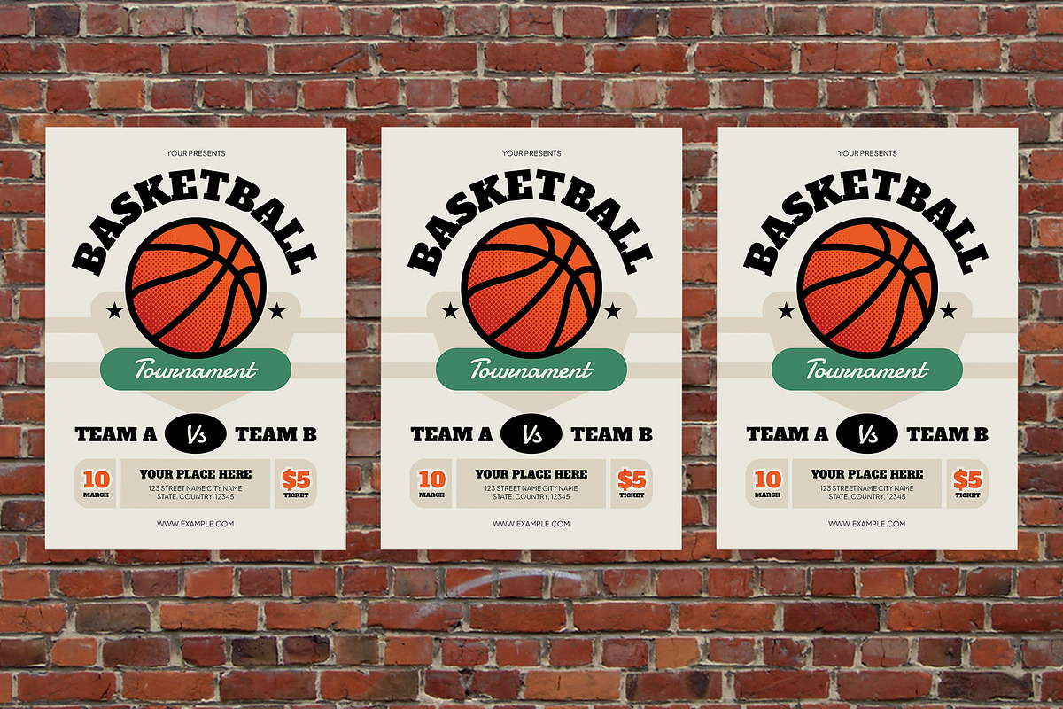 Basketball Tournament Flyer Set, a Flyer Template by Aiyari Graphic (Photo 3 of 3)