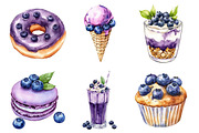 Summer Blueberry Sweet Clipart PNG, an Illustration by designhome (Thumbnail 2 of 5)