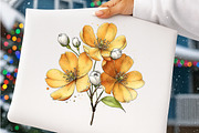 Yellow flowers spring clipart, an Illustration by SinaCreation (Thumbnail 9 of 11)