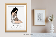 Minimalist Pregnancy Illustrations, an Illustration by Saga Design Studio (Thumbnail 4 of 6)