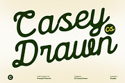 CS Casey Drawn, a Script Font by Craft Supply Co. (Thumbnail 1 of 8)