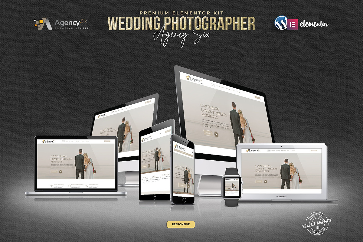 Agency Six - Elementor Pro Kit, a Websites & App Template by Select Agency Designs (Photo 2 of 8)