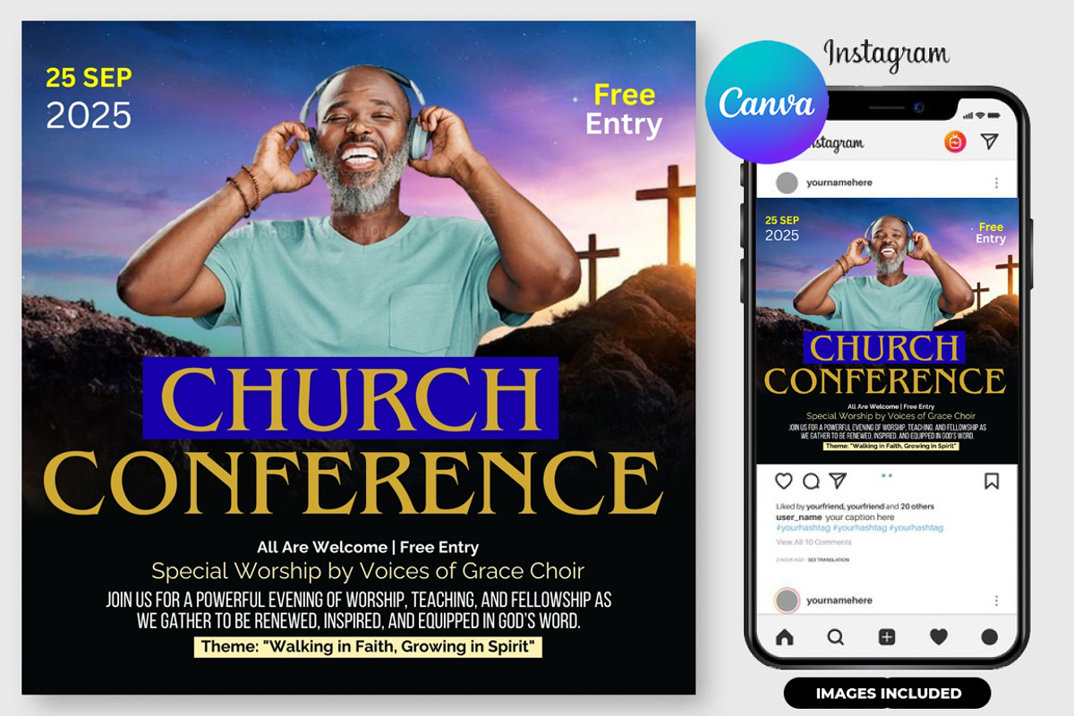 Church Conference Flyer Template, a Graphic by graphicforest (Photo 2 of 3)
