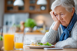 Lonely elderly woman with gray hair, a Person Photo by MistyDay