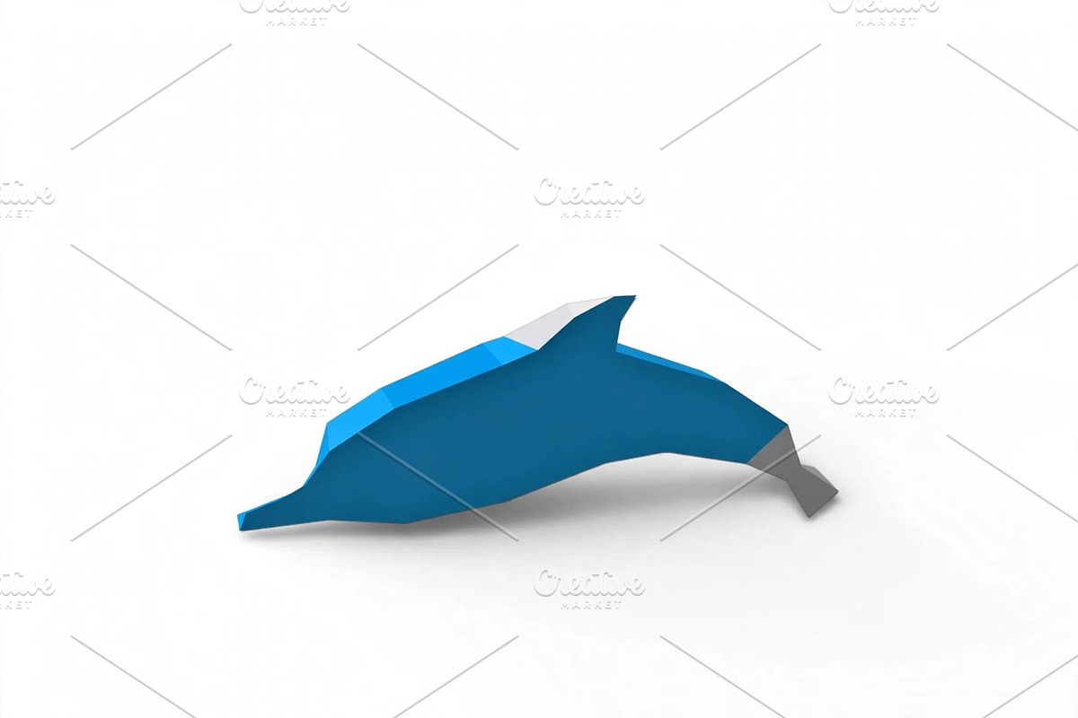 Dolphin wall art - 3d papercraft, a Card Template by PAPER amaze (Photo 4 of 6)