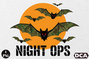Camo Bats Halloween Sublimation, an Illustration by DreamCafeArt
