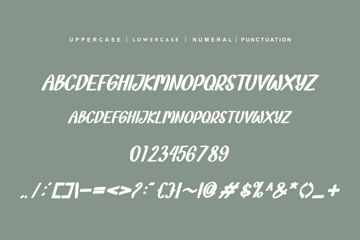 Riposya Typeface, a Handwritten Font by QR Design Studio (Photo 7 of 9)