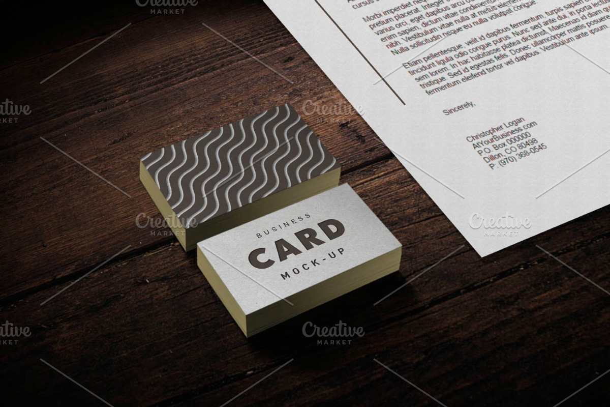 Business Card / Stationery Mockup, a Product Mockup by attraax (Photo 1 of 5)