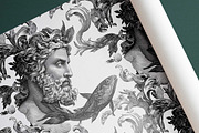 ANCIENT SEA GODS Seamless Pattern, a Pattern Graphic by AYAKA Studio Co. (Thumbnail 4 of 6)