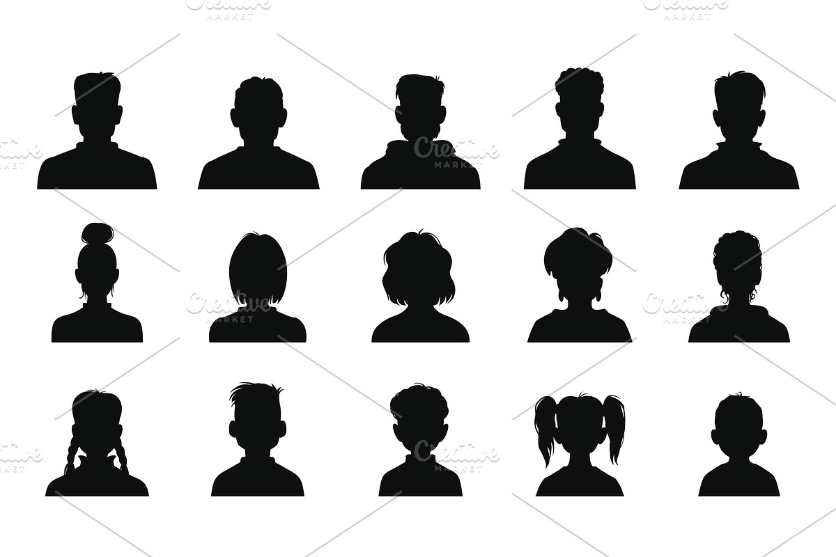Avatar silhouettes, profiles, a Person Illustration by Vector Tradition (Photo 3 of 3)