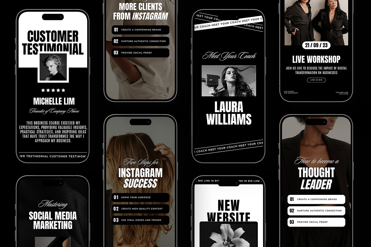Social Media Coach Instagram Bundle, a Social Media Template by Studio ...