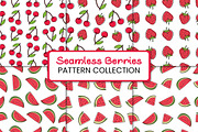 Seamless Berries Pattern Collection, a Pattern Graphic by Gulnarart (Thumbnail 1 of 4)